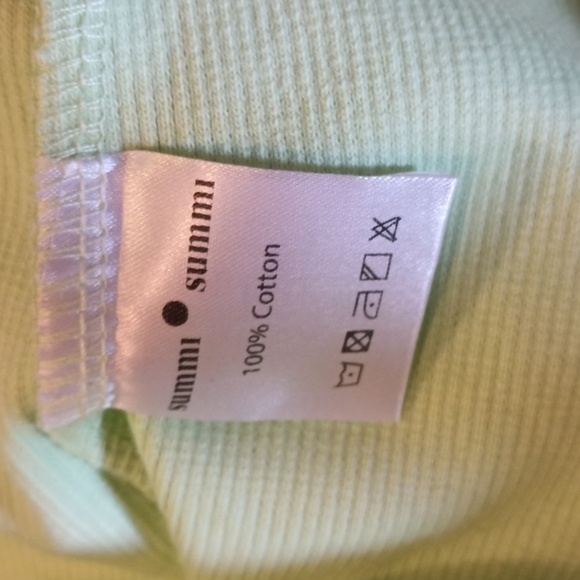 Summi Summi One Shoulder Mint Gemini Crop Top NWT DDD - Picture 4 of 4